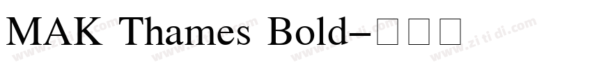 MAK Thames Bold字体转换